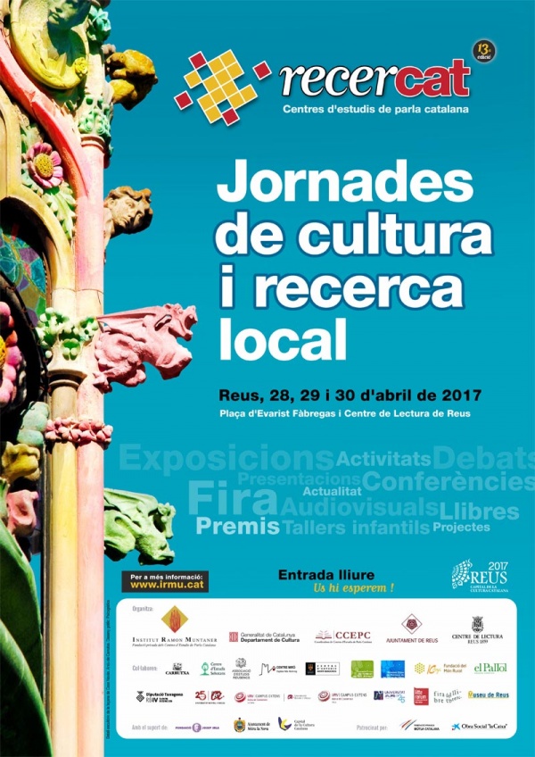 RECERCAT 2017: 28, 28 i 30 d'abril a Reus