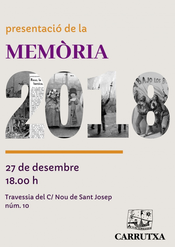 Presentació de la Memòria d'Activitats del 2018