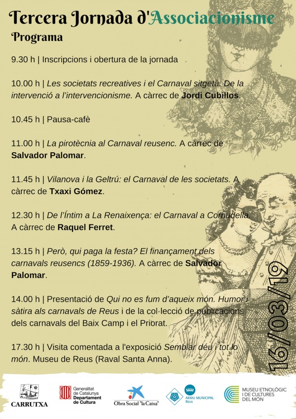 Programa de la III Jornada d'Associacionisme i Cultura Popular