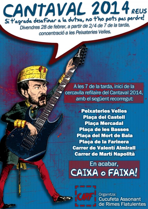 Cantaval 2014: el 28 de febrer a Reus