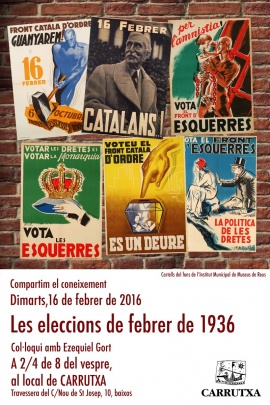Xerrada 80 anys de les eleccions del febrer de 1936