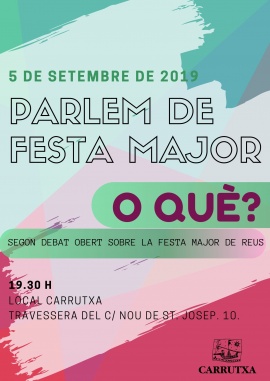 Parlem de Festa Major o què?