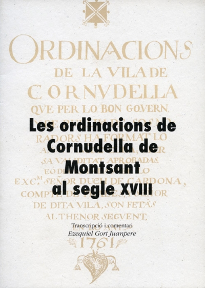 Ordinacions de Cornudella de Montsant